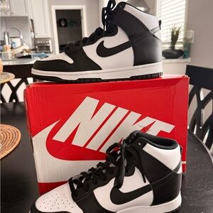 Nike Dunk High White/Black University Red Sneakers